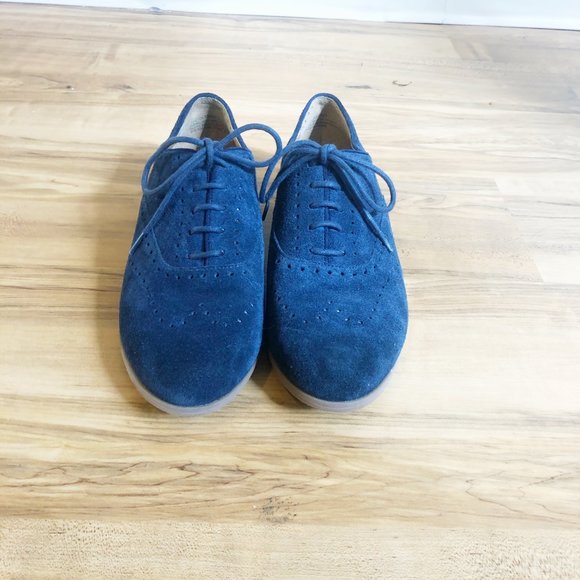 SUSINA Ebbi Blue Suede Oxford Loafer - size 9 EUC - Picture 9 of 14